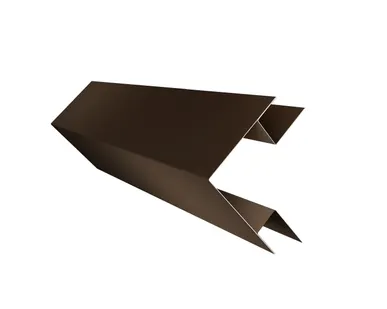фото Планка угла внешнего сложного Экобрус Grand Line 0,5 Atlas с пленкой RR 32 темно-коричневый