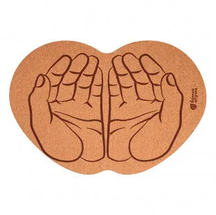 фото Банные штучки Коврик пробковый 43*30см "Ладони" для бани и сауны "Банные штучки"