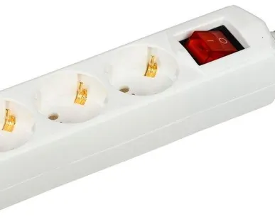 фото Удлинитель 3х1.5м с заземл. 10А 250В У03В GENERICA 2P+PE 3х1кв.мм IEK WYP10-10-03-D15-ZK-G