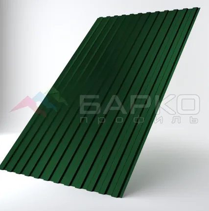 Фото №0 Профлист С-10 -1170 мм (1100 мм) 00000315/4 Лиственно-зеленый RAL 6002 Полиэстер 0.4