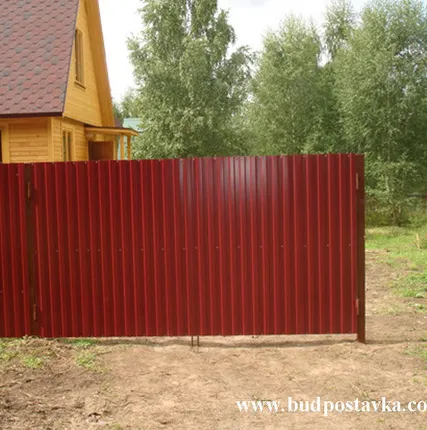 Фото №0 Забор из профнастила под ключ