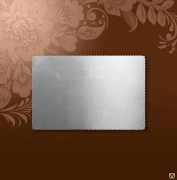 Фото №0 Визитка металлическая (серебро/волна) jsmp 54*86