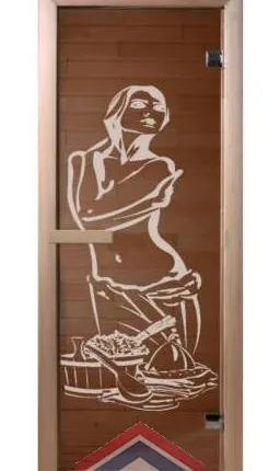 Фото №0 Дверь стеклянная бронза "Искушение" 1,9 х 0,7 м (8 мм) 