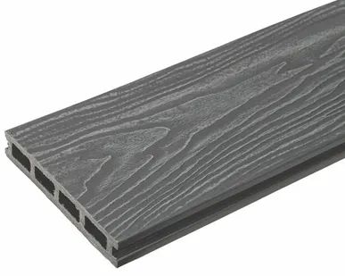 фото Террасная доска TalverWood 3D micro (текстура дерева), Серый 25×150х3000 мм