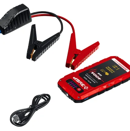 Фото №0 Пусковое устройство аккумуляторное 59322 Зубр АПУ-400, 12В, пусковой ток 400 А, АКБ 6000 мАч