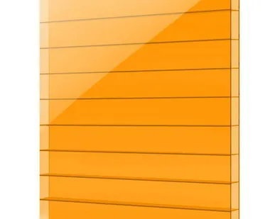 фото Поликарбонат сотовый 6000*2100*6 мм (оранжевый)