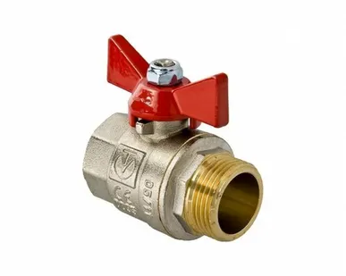 фото Кран шаровой 3/4 дюйма, рукоятка бабочка, резьба внутренняя/наружная Valtec VT.218.N.05