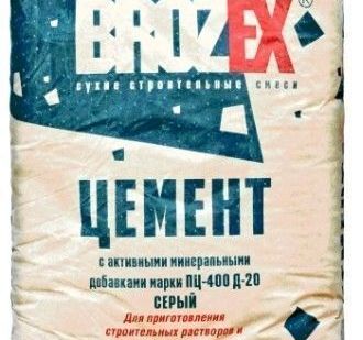 фото BROZEX Цемент серый ПЦ-400