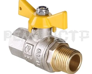 фото Кран шаровой газовый вн/нар бабочка 1/2' VALTEC VALGAS (16/144) VT.278.N.04 П
