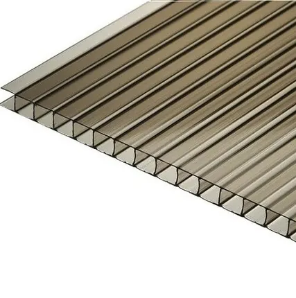 Фото №0 Поликарбонат Сотовый 2100х12000х10 Бронза серая SOTALIGHT