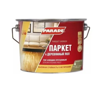 Фото №0 Лак паркетный алкидно-уретановый Парад L10 матовый 2,5 л