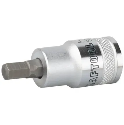 Фото №0 Торцовая бита-головка KRAFTOOL, материал S2, HEX, сатинированная, 1/2", Н14