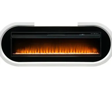 фото Каминокомплект Soho под Vision 60 белый с черным + Royal Flame Vision 60 LOG Led