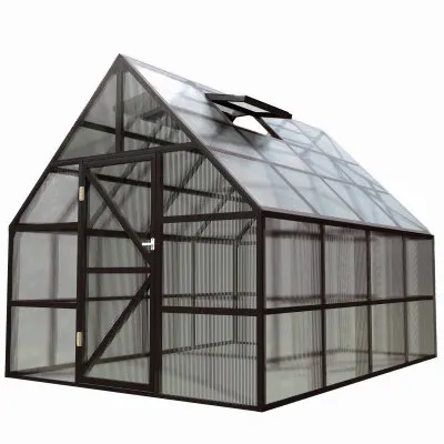 Фото №0 Теплица английская ЧЕЛСИ 3х4 м, цвет Серый графит (RAL 7024)