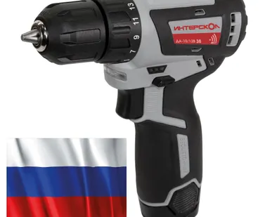 фото Шуруповерт аккумуляторный бесщеточный Интерскол ДА-10/12В 38 МиниМАКС, 12 В, 38 Нм, 2 АКБ х 2.5 Ач