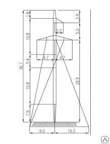 Фото №0 Металлическая опора 2П110-3-3.6 промежуточная Серия 3.407.2-170