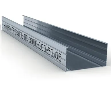 фото Профиль стоечный (ПС) 100*50 Knauf, повышенной жесткости 0.6 мкн, 3 м