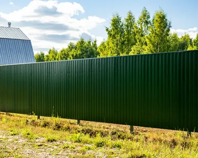 фото Забор из двустороннего профнастила Премиум