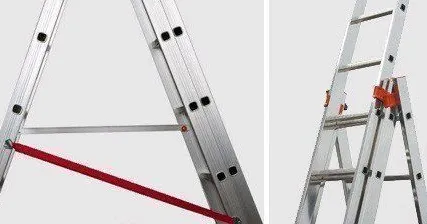 Фото №0 Лестница-стремянка алюминиевая трехсекционная 2,52 м