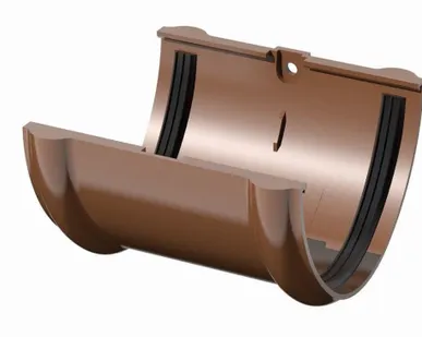 фото Соединитель желоба, коричневый VERAT