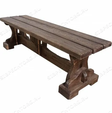 Фото №0 Лавка резная «Массив сосны»