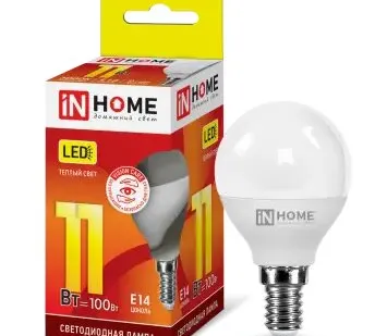 фото Лампа сд LED-ШАР-VC 11Вт 230В Е14 3000К 990Лм IN HOME