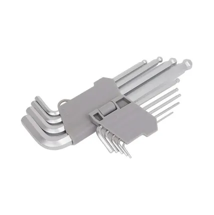 Фото №0 Набор ключей имбусовых удлиненных, с шарниром, 6 граней, 9 предметов, 1 упак