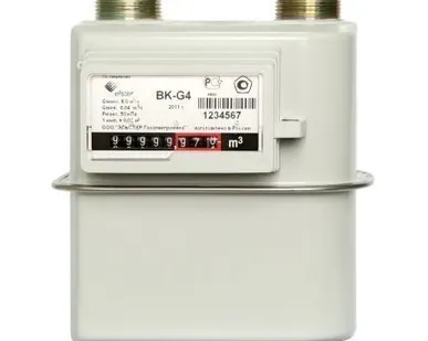 фото Счётчик газа бытовой ВК - G 4T правый с термокоррекцией