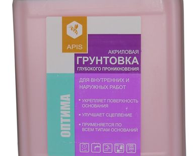 фото Грунт глубокого проникновения APIS Оптима 5кг (розовый) канистра