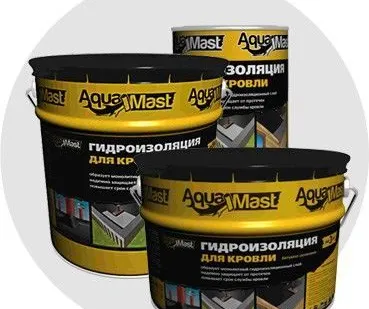 фото Кровельная мастика AquaMast (биумно-резиновая) (18кг)