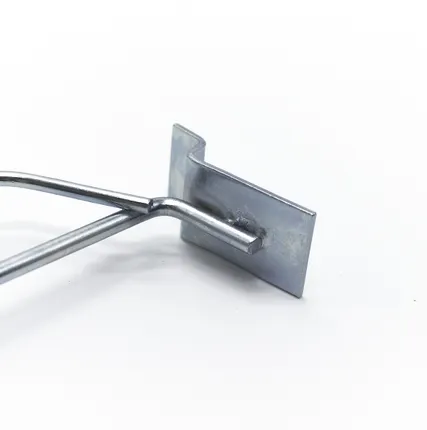 Фото №0 Крючок на экономпанель одинарный с ценникодержателем 100мм, d=5мм, цинк