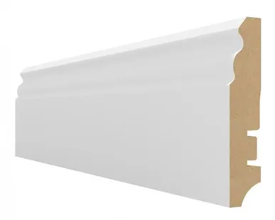 фото Плинтус МДФ белый Hannaholz 81 мм 81303
