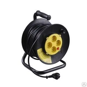 Фото №0 Удлинитель СВЕТОЗАР электрический на катушке, 4 гнезда, 40м