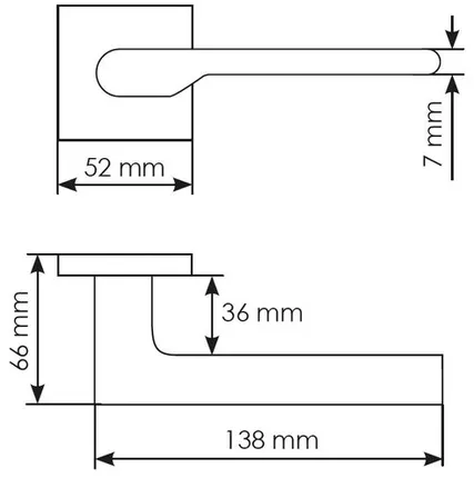Фото №0 Ручка на розетке MORELLI Mercury MH-53-S6, 2 шт., штифт 105 мм, универсальная