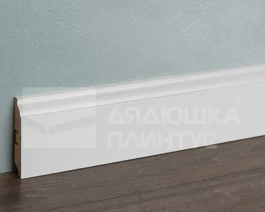 фото Смартпрофайл Глосс Плинтус МДФ Smartprofile Глосс 82 Белый