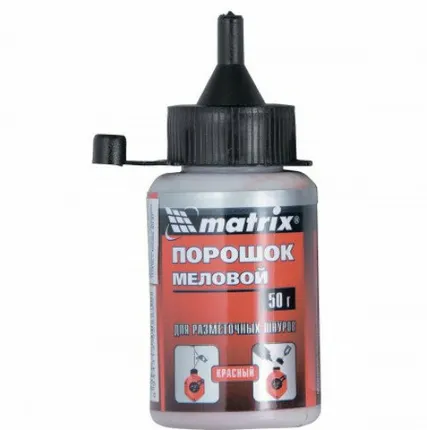 Фото №0 Порошок меловой для разметочных шнуров MATRIX красный 115гр Матрикс