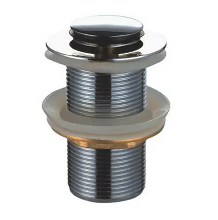 Фото №0 Выпуск для раковины click-clack(донный клапан) VIEIR c маленькой кнопкой Хром латунь 1 1/4"