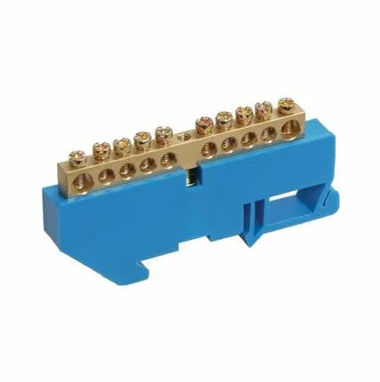 Фото №0 Шина c DIN изолятором синим 85.63.10 IEK