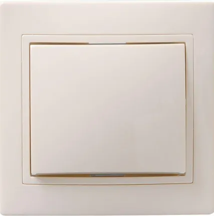 Фото №0 Выключатель 1-кл. СП Кварта 10А IP20 ВС10-1-0-ККм крем. ИЭК EVK10-K33-10-DM