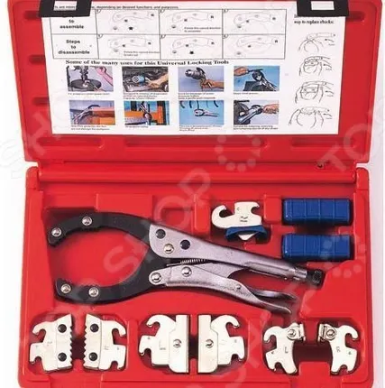 Фото №0 Набор: зажим с фиксатором со сменными губками Force F-910U3