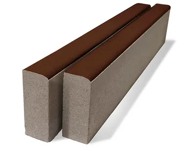 фото Тротуарный бордюр BRAER БР 100.20.8 коричневый, 1000*80*200 мм