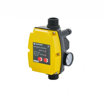 Фото №0 Блок управления насосом ТУРБИПРЕСС (до 3 кВт, двухпороговый, с внутреней резьбой 1" под гидроаккумулятор)