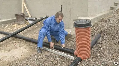 Фото №0 Установка дренажных труб