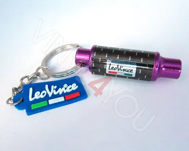 фото Брелок Выхлопная труба LeoVince фиолетовая