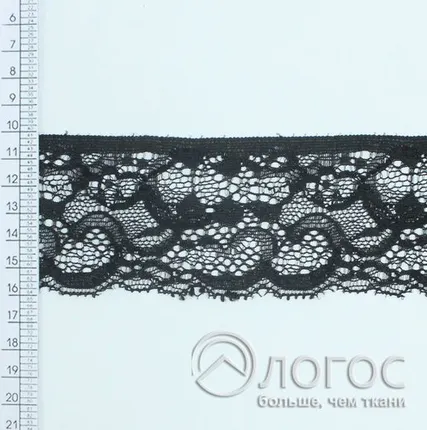 Фото №0 Кружево стрейч IS-210 50мм И, черный
