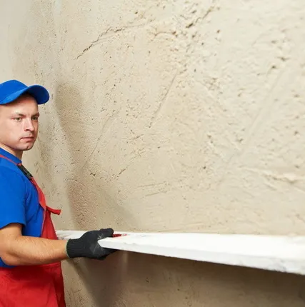 Фото №0 Оклейка стеклохолстом стен