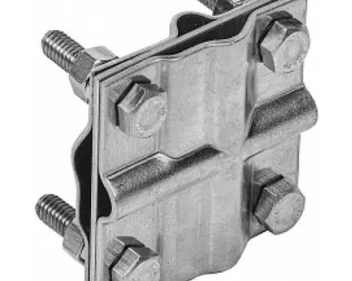 фото Зажим заземления крестообразный полоса/пруток-полоса/пруток нержавеющая сталь