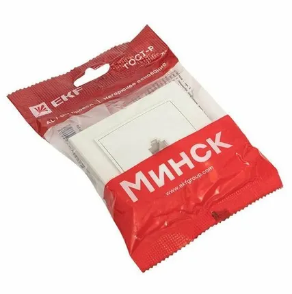Фото №0 Минск Розетка RJ-45 1-местная СП белая EKF Basic