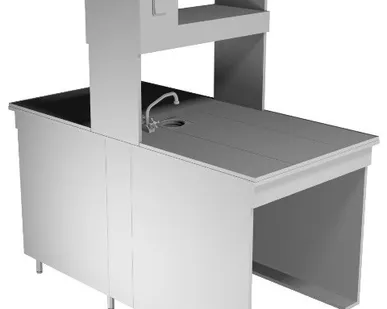 фото Химический островной стол со столешницей из керамогранитной плитки НВ-800 ОКХ