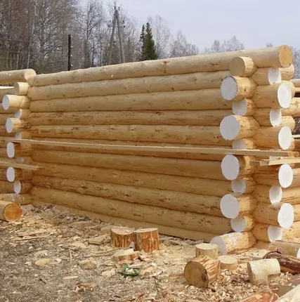 Фото №0 Готовые срубы из зимнего леса